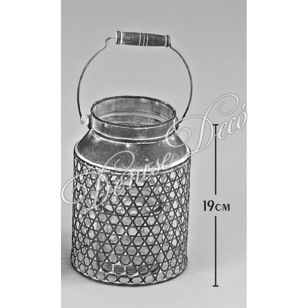 ΜΕΤΑΛΛΙΚΟ VINTAGE ΦΑΝΑΡΙ 19εκ 1 - Denise Deco Φαναρι βινταζ