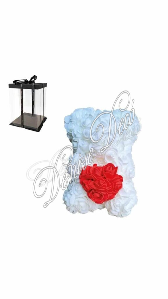 Αρκουδος καρδια Rosebear 25 εκ