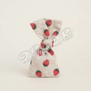 Μπομπονιερα Πουγκι φραουλα 12Χ38