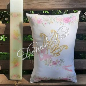 Λαμπαδα μαξιλαρι σετ πεταλουδα