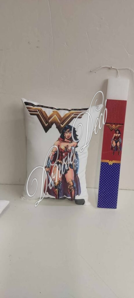Λαμπαδα μαξιλαρι σετ Superwoman