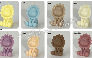 Μπομπονιερα Λιονταρακι κερι